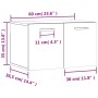 vidaXL Wandschrank Weiß 60x36,5x35 cm Holzwerkstoff 830020_12