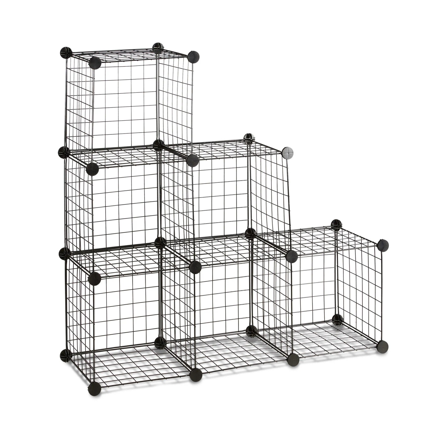Relaxdays Regalsystem Metall 6 Fächer Belastbar 96 cm x 96 cm x 32 cm 4,9 kg