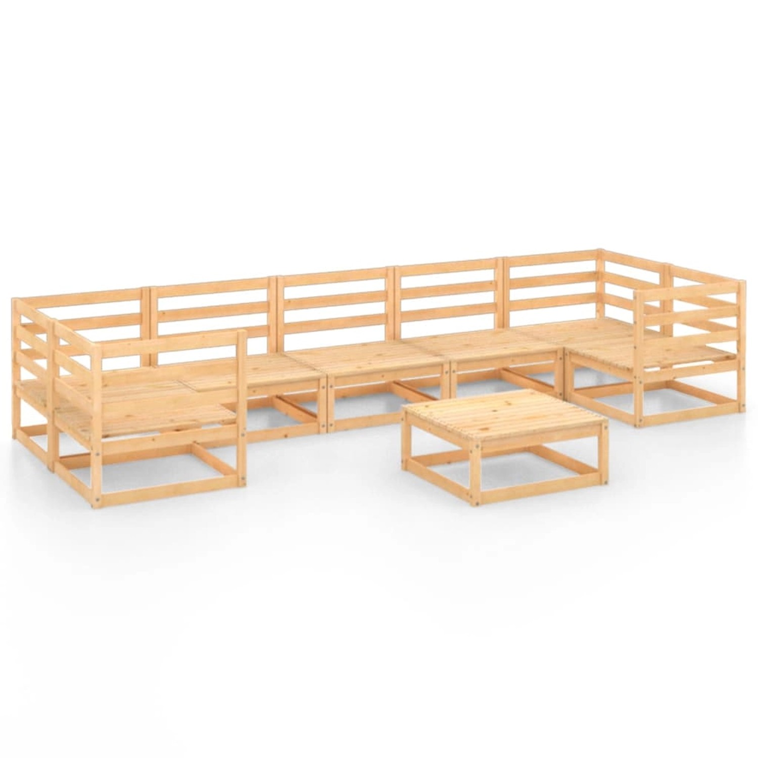 vidaXL 8-tlg Garten-Lounge-Set Massivholz Kiefer Modell 20 günstig online kaufen