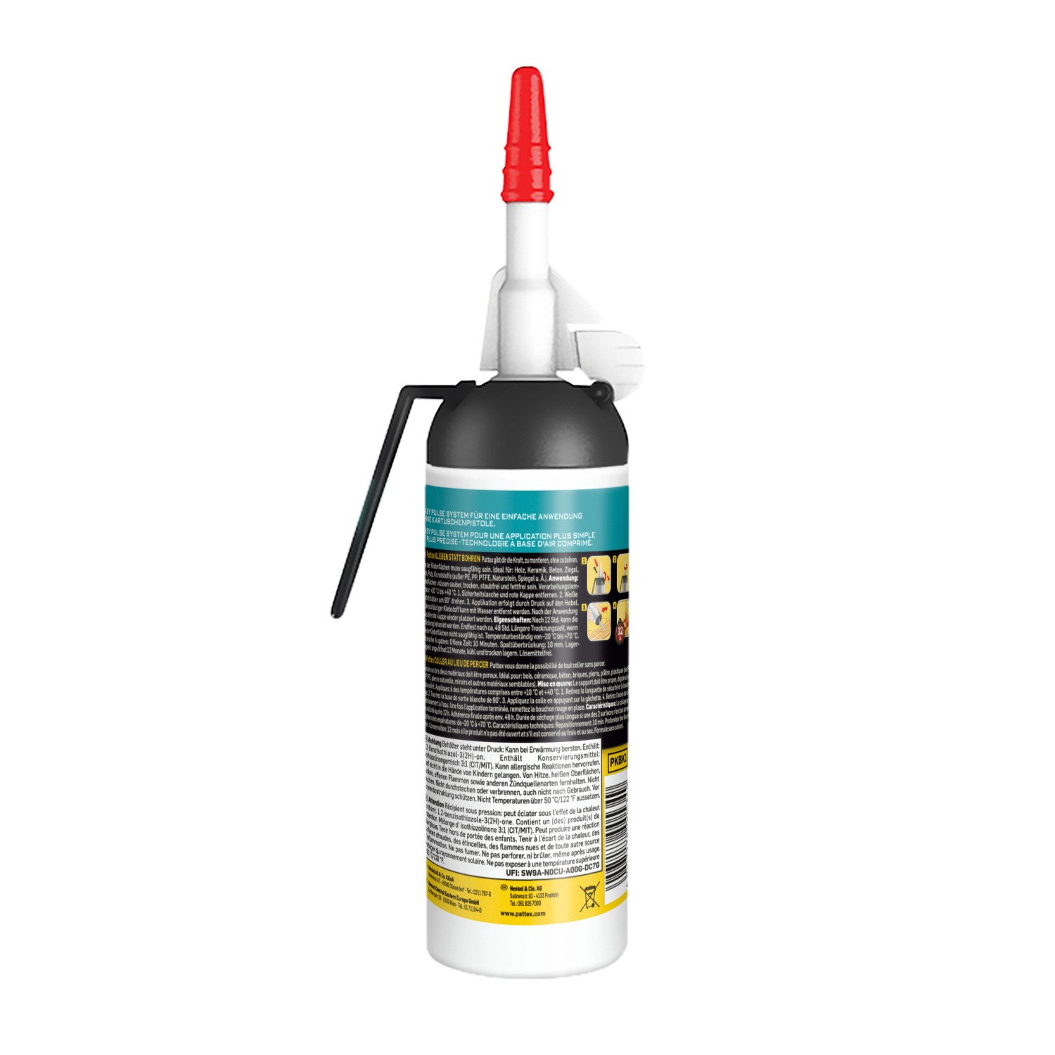 Pattex Montagekleber Spender, 133g, weiß. Kleben statt Bohren für saubere Montagearbeiten.