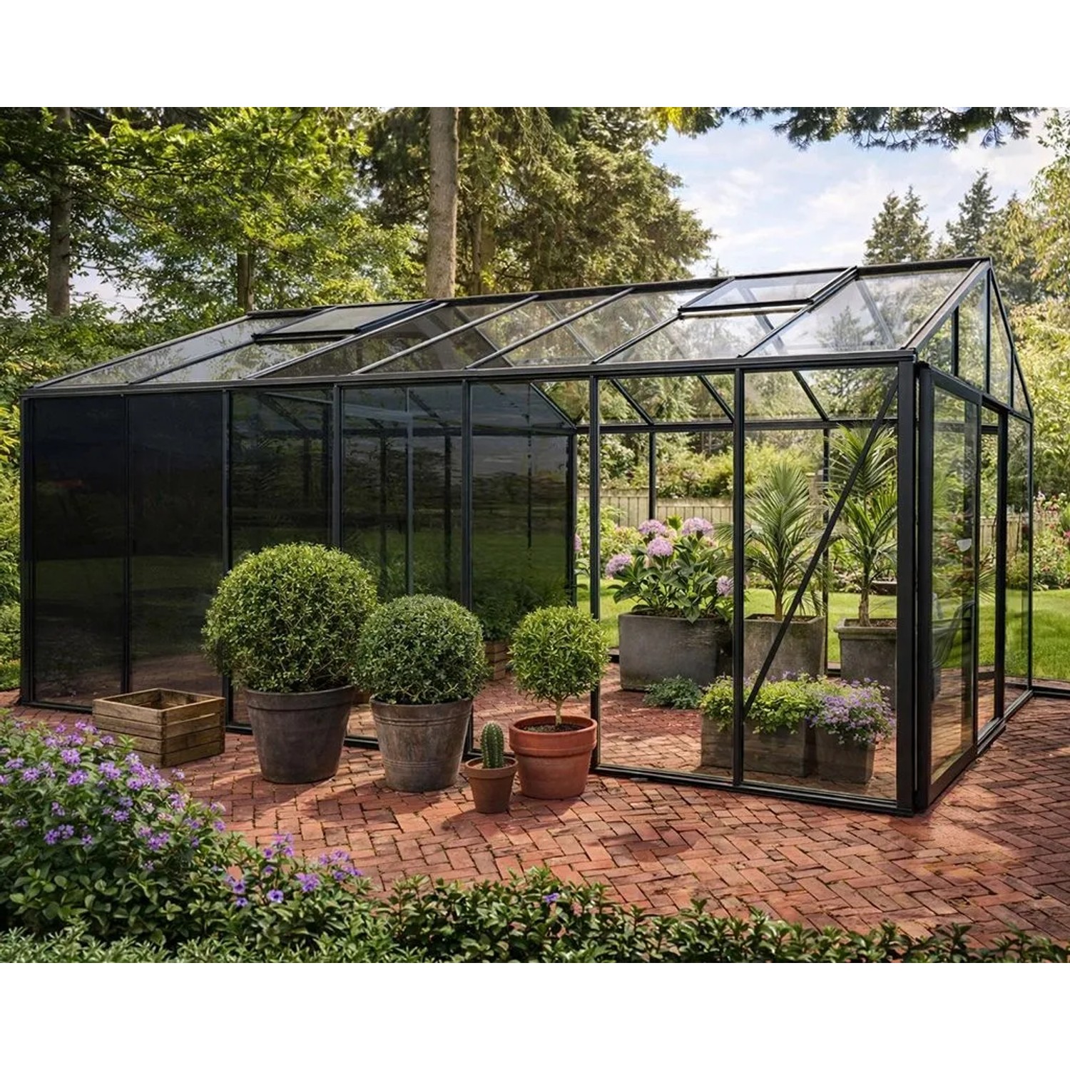 Bloomcabin Premium-Qualität Gewächshaus Klassik mit Mittlerem Integriertem Stauraum GHCMS6