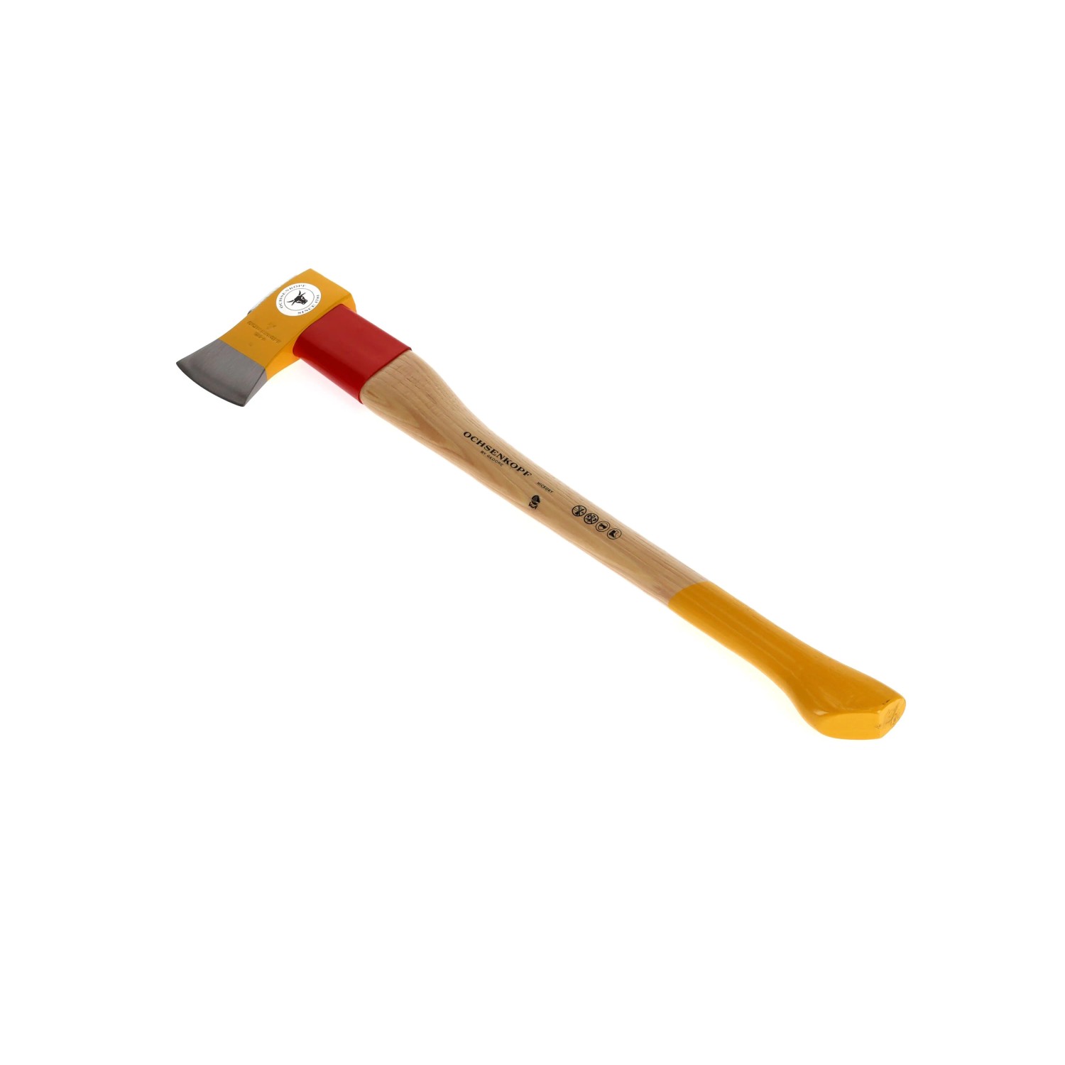 Ochsenkopf Axt OX 648 H-1257 Spalt-Fix® mit Hickory-Holzstiel, gelb/rot