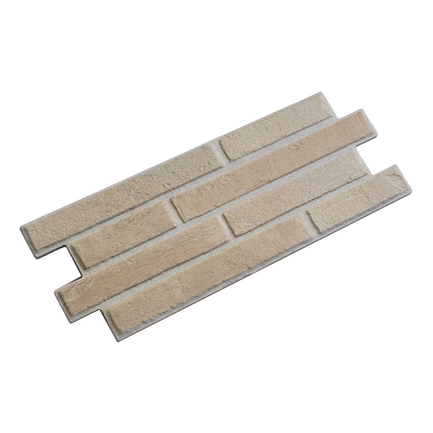 Klimex Verblender Feinsteinzeug UltraStrong Long Brick, 40x16 cm, grau-beige, in Backsteinoptik.