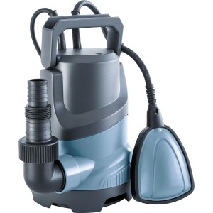 Schmutzwasserpumpe TPS 8000, 400 W, mit Schwimmerschalter und Tragegriff.