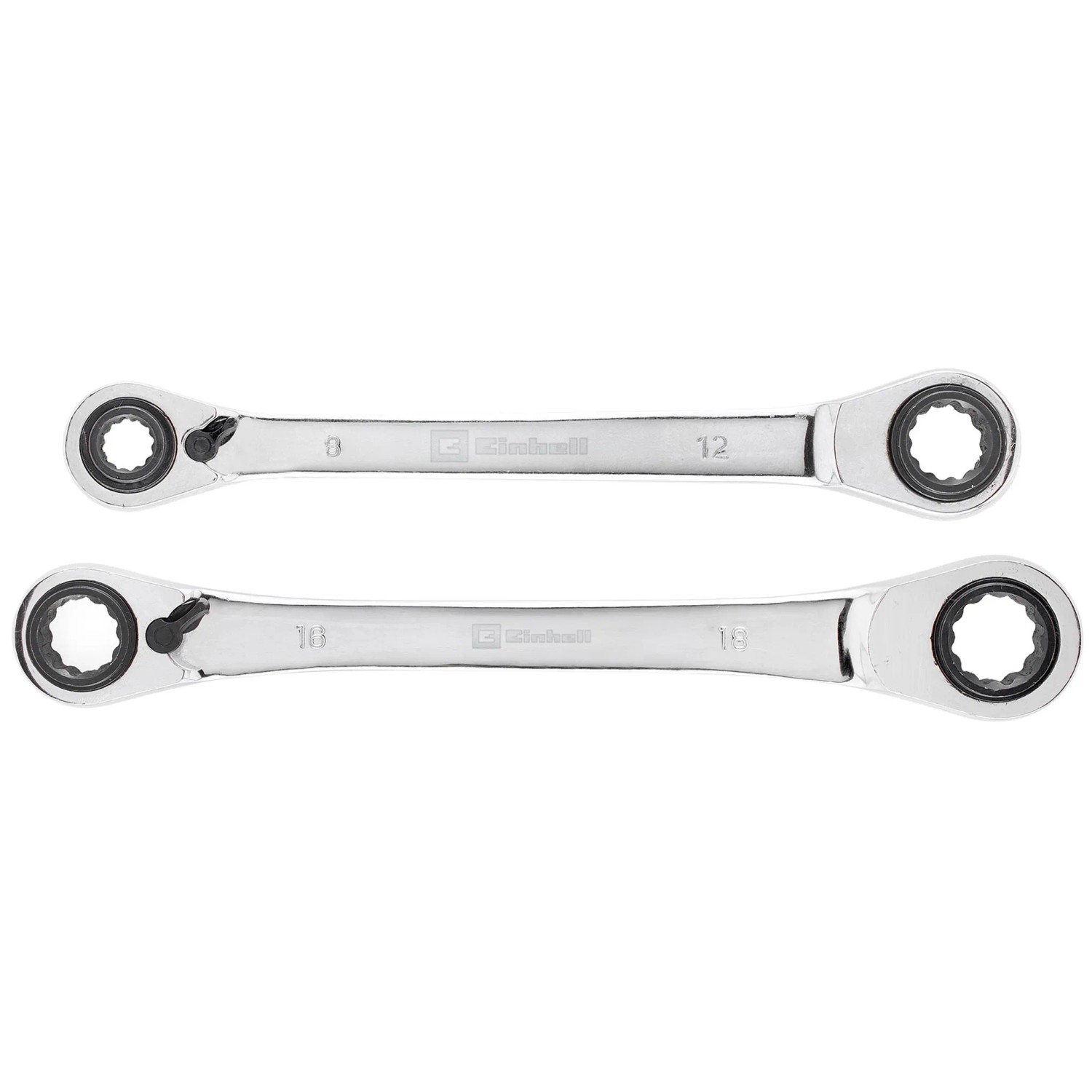 Einhell Doppel-Ratschenringschlüssel-Set 4-in-1-Funktion 2-teilig