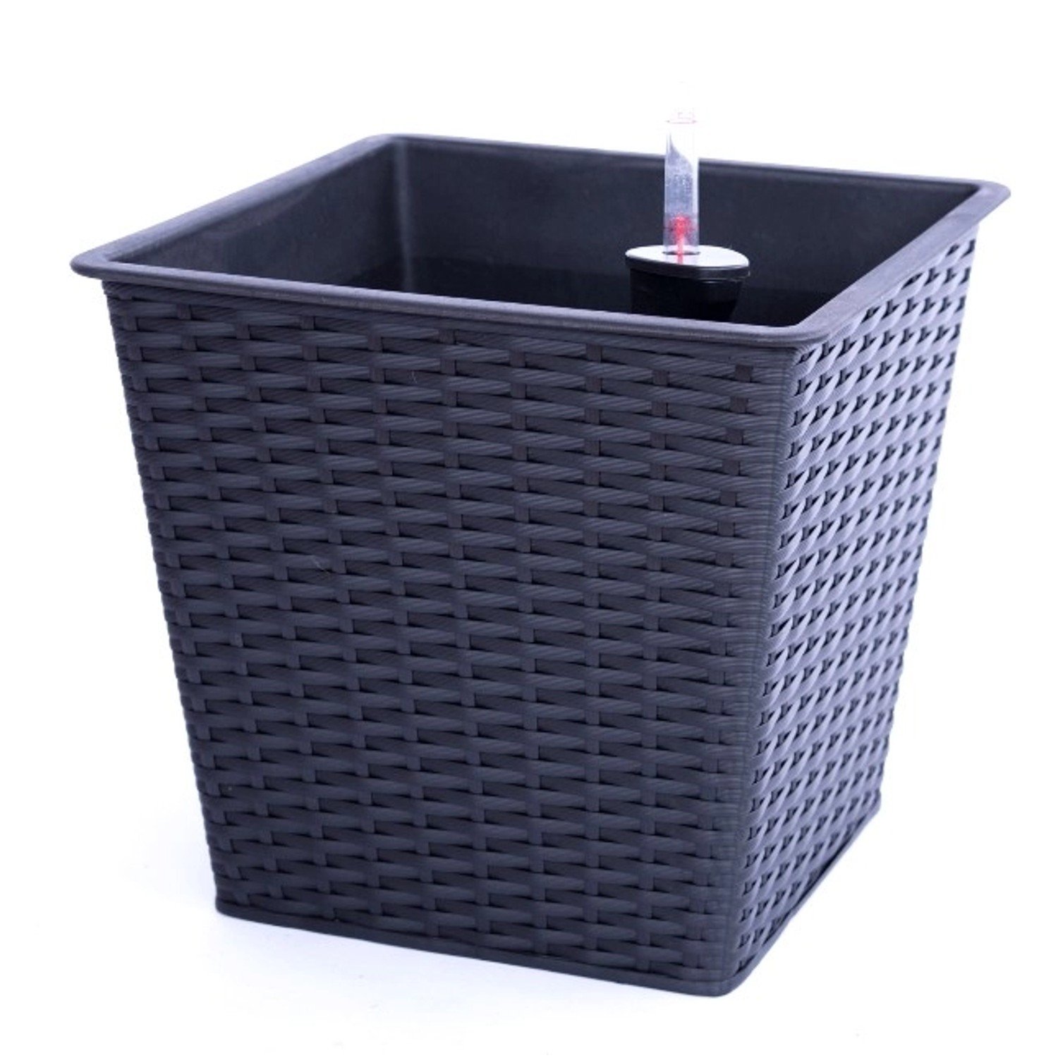 Elegant Einrichten Pflanzkübel Quadratisch-Konisch Polyrattan 42x42x38cm Sc günstig online kaufen
