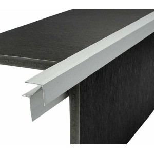 Colortree Alu Außenecke, silber eloxiert, 2m, für 8mm Paneele. Montageprofil und Winkelprofil.