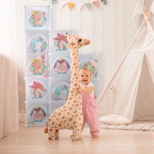 Relaxdays Kinder Steckregal Kunststoff Eisen Weiß mit Kleiderstangen 145 cm x 110 cm x 37 cm 9,1 kg