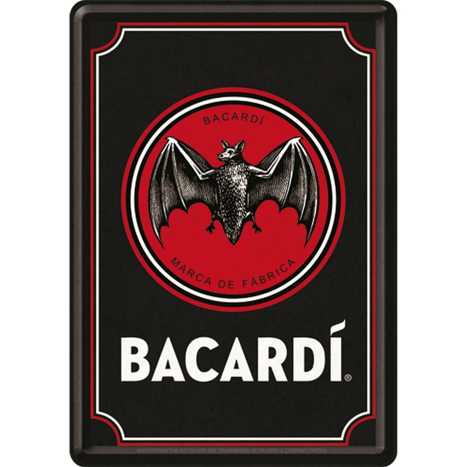 Nostalgic-Art Blechpostkarte - Bacardi - Bacardi Logo Black günstig online kaufen