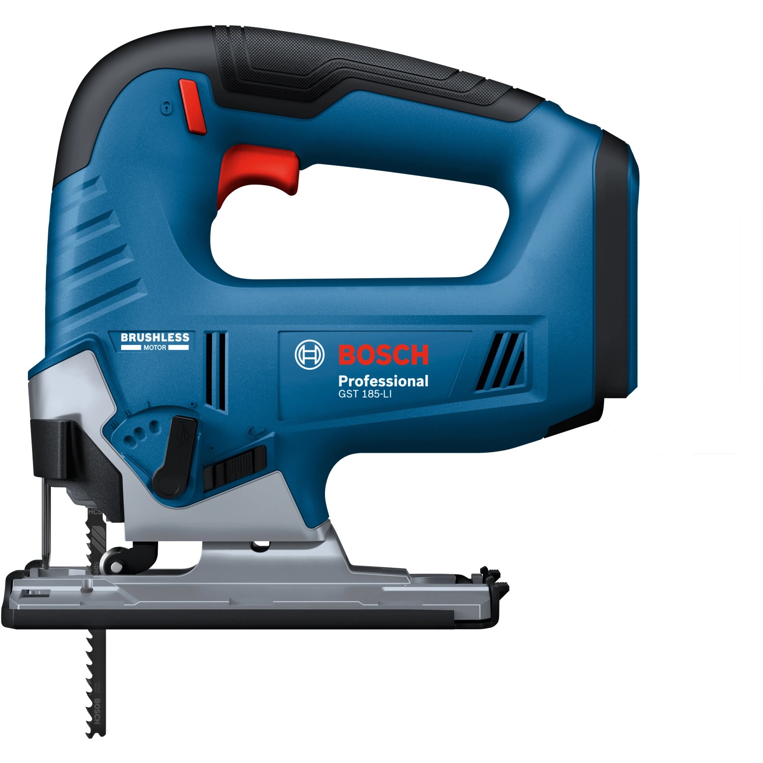 Bosch Professional Akku-Stichsäge GST 18 V-125 B mit Bügelgriff, blau.