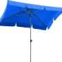 Schneider Balkonschirm Locarno, 180x120 cm, Royalblau mit Push-Up Mechanik.