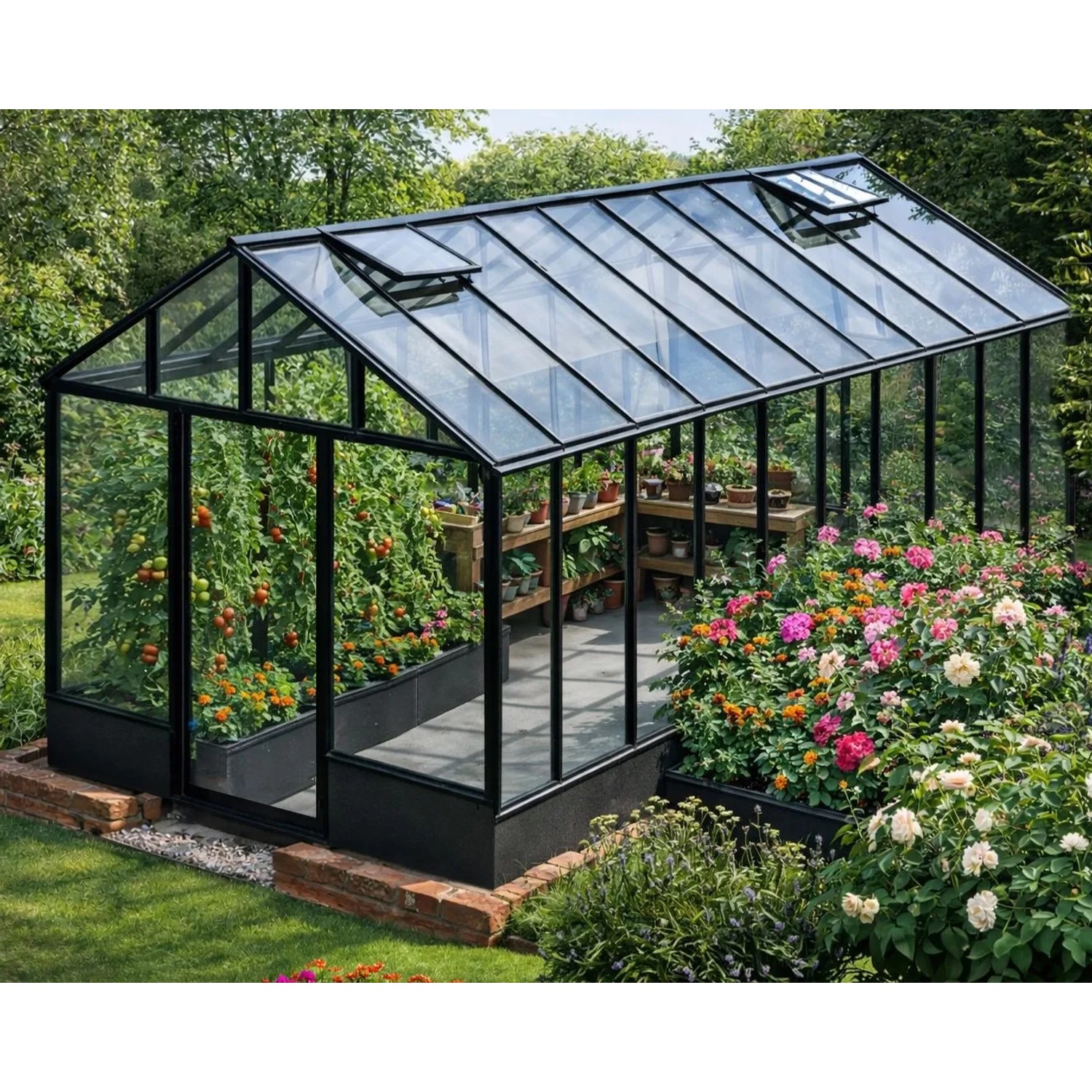 Bloomcabin Premium-Qualität Gewächshaus Gewächshaus für die Wandbasis GHWM14