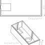 Technische Zeichnung Ottofond Wannenträger Atlanta 160x70 cm für Badewanne, isometrische Ansicht.