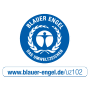 Blauer Engel Umweltzeichen für Schöner Wohnen Polarweiss Innenfarbe.