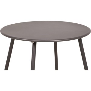 Anthrazitfarbener Garden Pleasure Beistelltisch Valeria, Gartentisch aus Stahl, 44x40x40 cm.