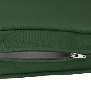 Detailaufnahme Beautissu Loft BK Bankauflage, 100x48cm, Dunkelgrün, mit Reißverschluss.