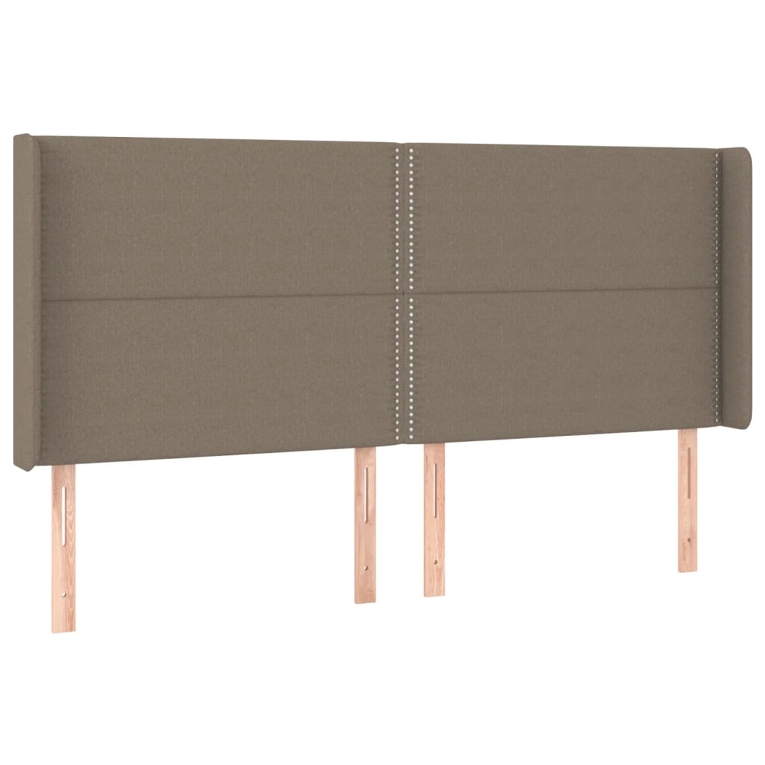 vidaXL LED Kopfteil Taupe 203x16x118/128 cm Stoff 3123934