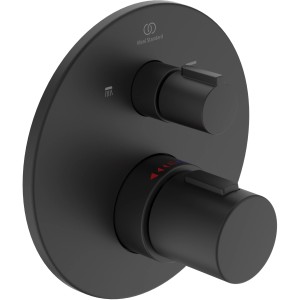 Ideal Standard Ceratherm T100 Unterputz Badethermostat in Silk Black.