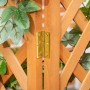 Detailansicht: Scharnier am braunen Outsunny Hochbeet mit Rankgitter aus Tannenholz.