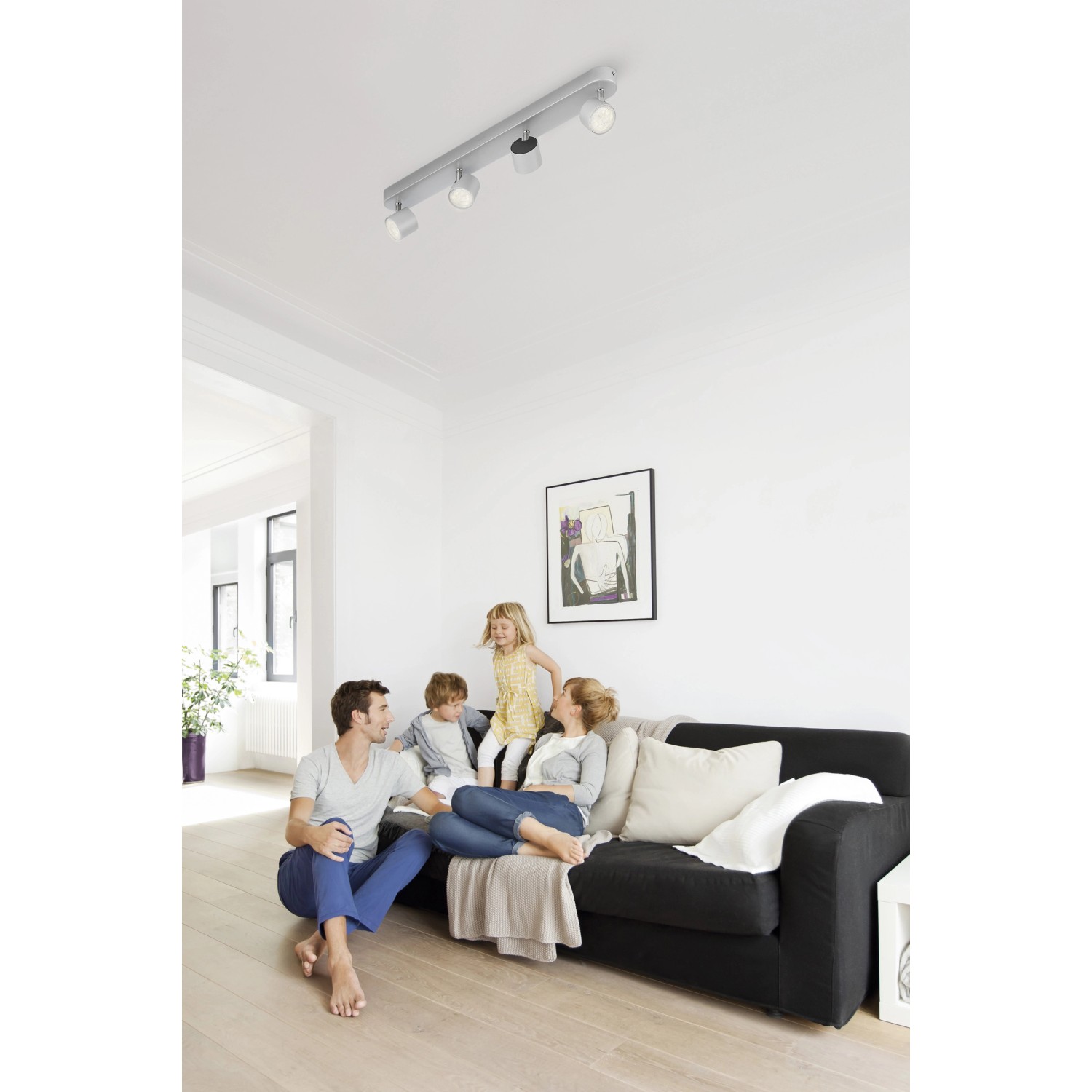 Philips LED-Spot 4er Star Silber