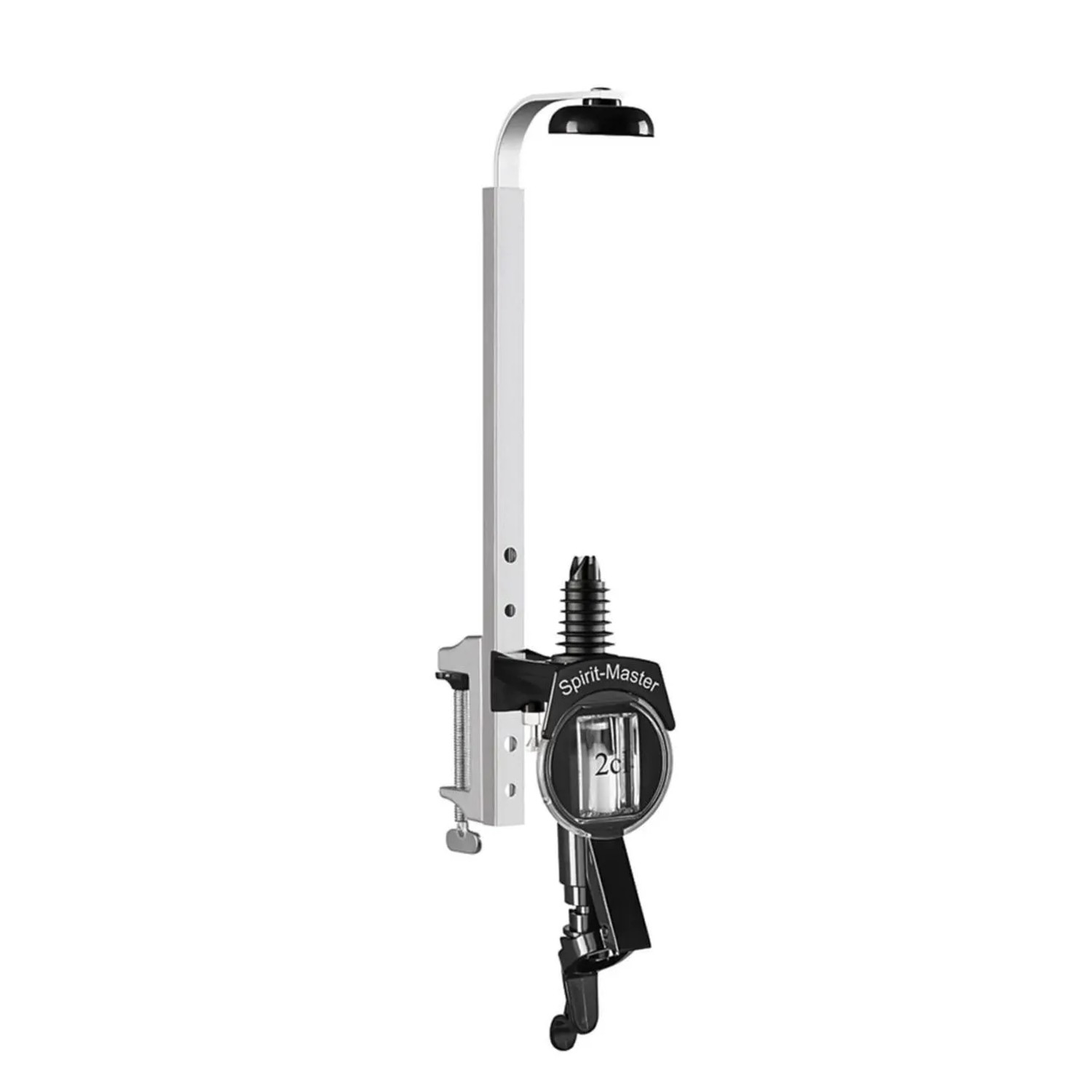 Ich-Zapfe Spirit Master Portionierer Spirituosen Dosierer 2 Cl Anisfest Schwarz Metall mit Regalhalter