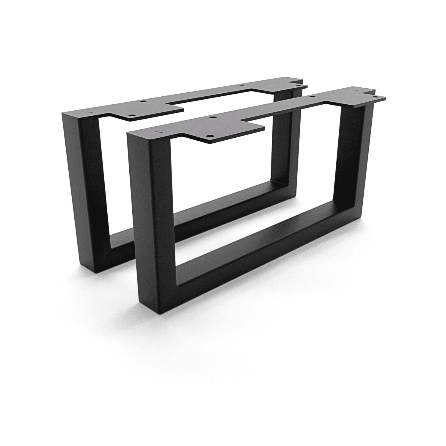 HEVVA Möbelfüße GRAZ 15 cm Hoch 30 cm Tief 2er Set Schwarz