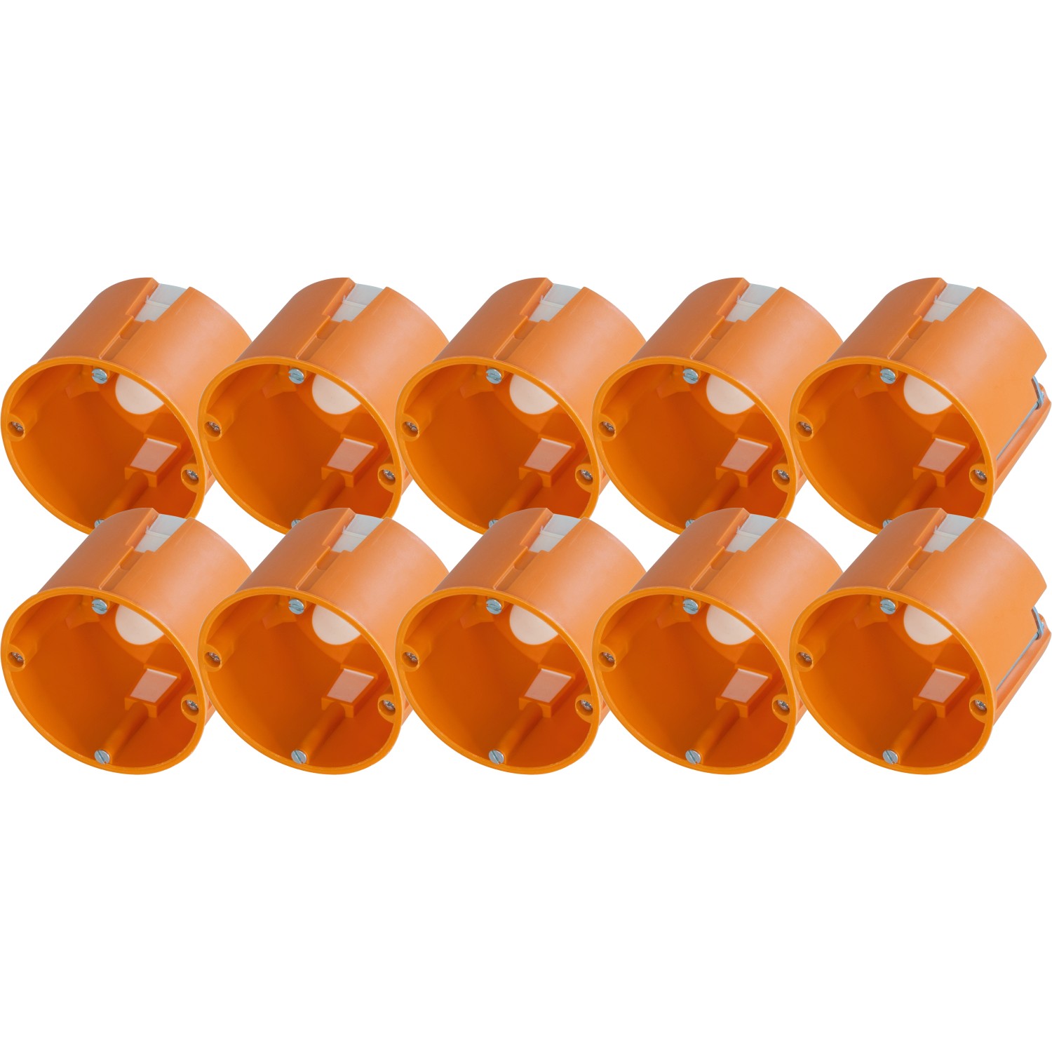 Hohlwanddose 60mm Orange - 25er Pack Für Gipskarton & Trockenbau - VDE Geprüft Bis IP30