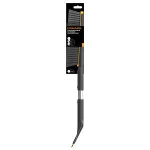 Fiskars Auto-Schneebürste & Eiskratzer Gr. S, orange-schwarz, mit Teleskopstiel.