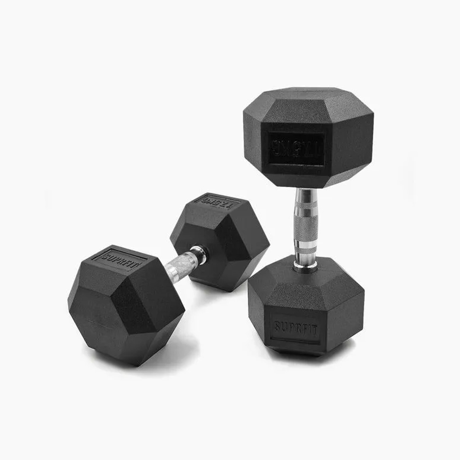 Suprfit Hex Gummi-Kurzhanteln Paar 17,5kg