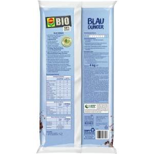 Compo BIO Blaudünger 4 kg Sack für Garten, Obst und Gemüse. Organischer Blaukorn Dünger.