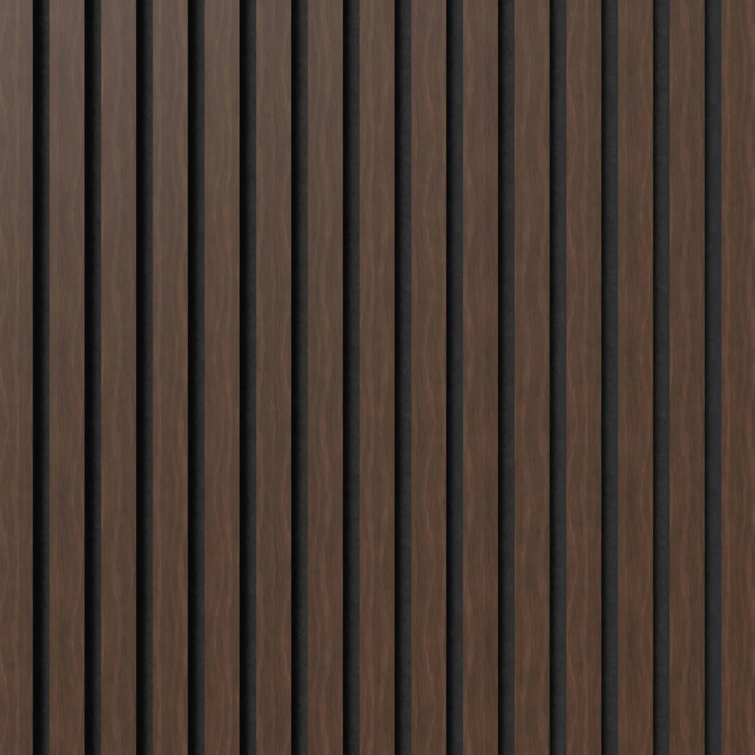 Akustikpaneel Walnuss geölt, MDF mit schwarzem Filz, 32x240cm, 2 Stück. Holzpaneel für Wand und Decke.