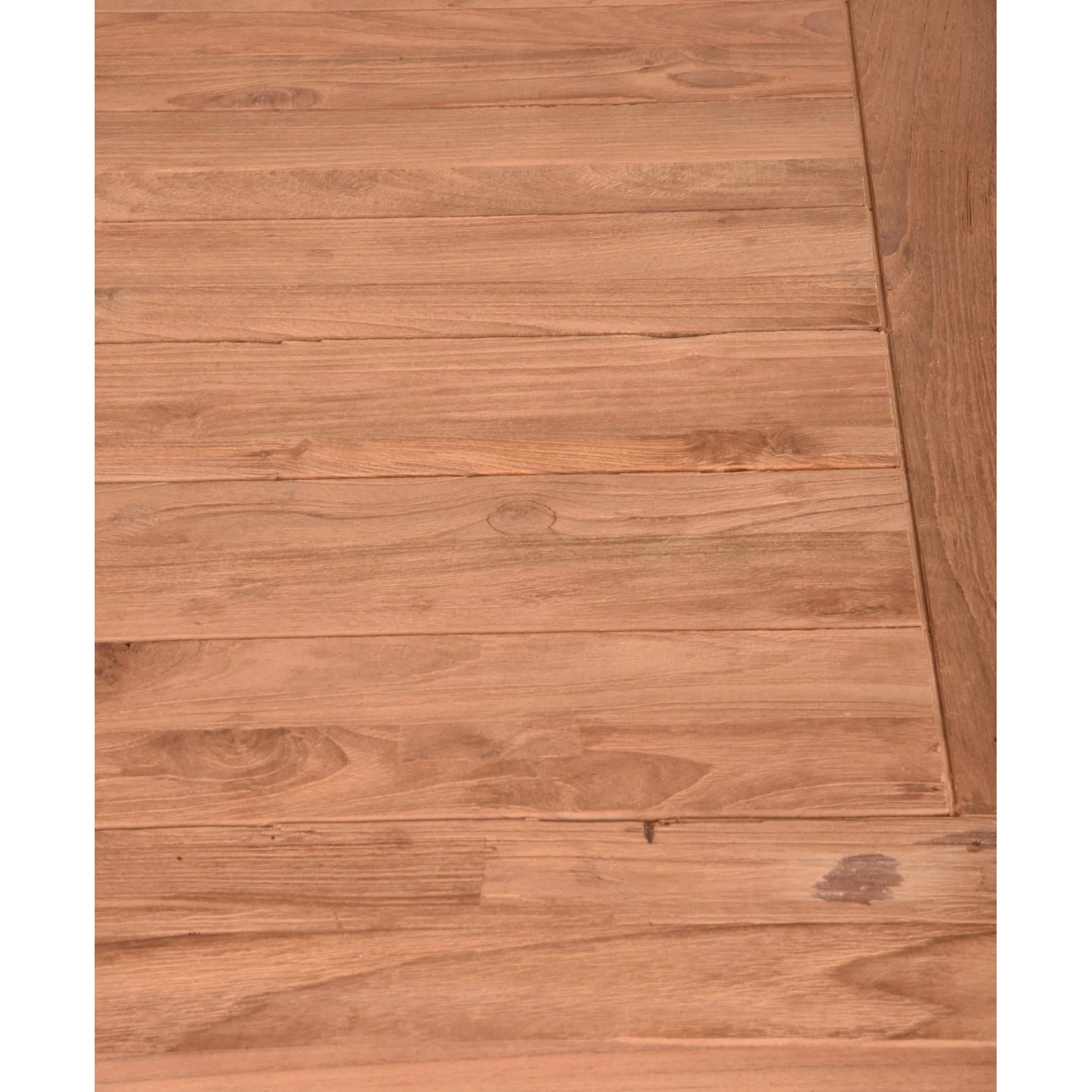 DELUKE Gartentisch NIELS Teak Braun 220,5x100x75cm Terrassentisch Wetterfest Outdoor Tisch_4