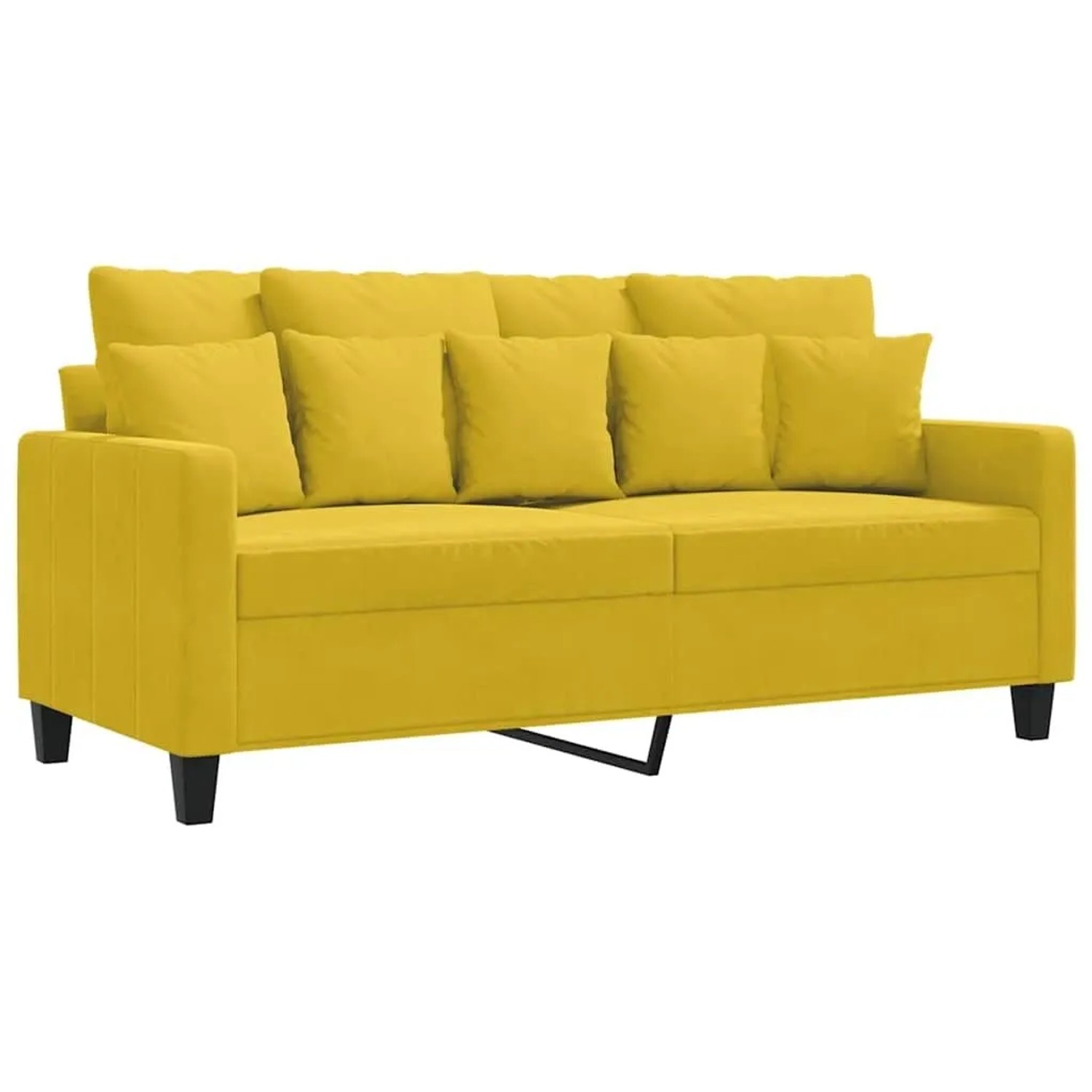 vidaXL 2-Sitzer-Sofa Gelb 140 cm Samt 359309