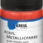 Kreul Acrylfarbe Metallic Rot, 50 ml. Cremige Acrylfarbe für Bastelarbeiten und DIY-Projekte.