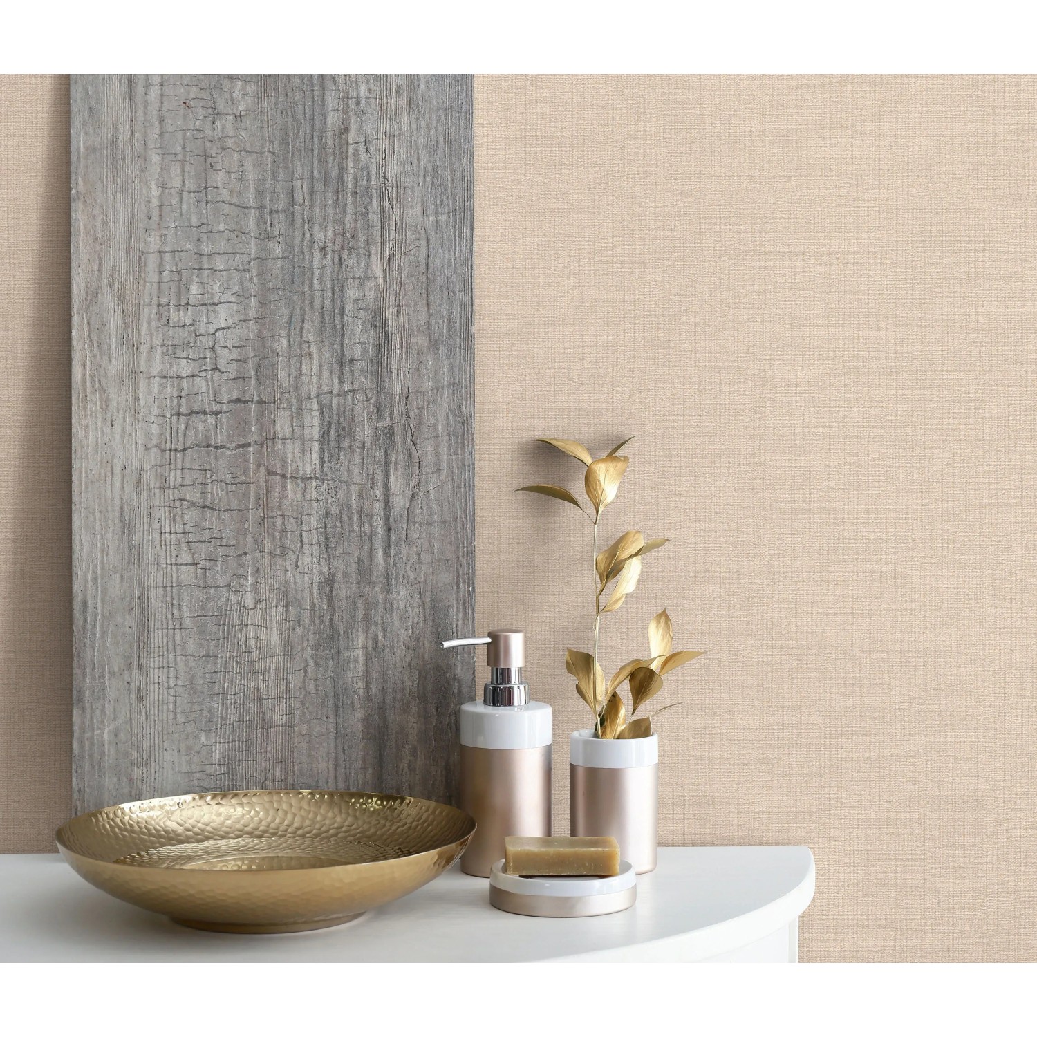 Erismann Vliestapete Code Nature Uni Rosa, Detailaufnahme der Textur und Farbe.