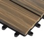 WPC Terrassenfliesen Classic Mix Teak, 30x30 cm, 11er-Set. Wetterfeste Holzfliesen für Terrasse und Balkon.