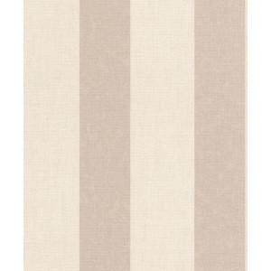 Rasch Vliestapete Florentine III mit Streifen in Beige und Braun, Leinenoptik.
