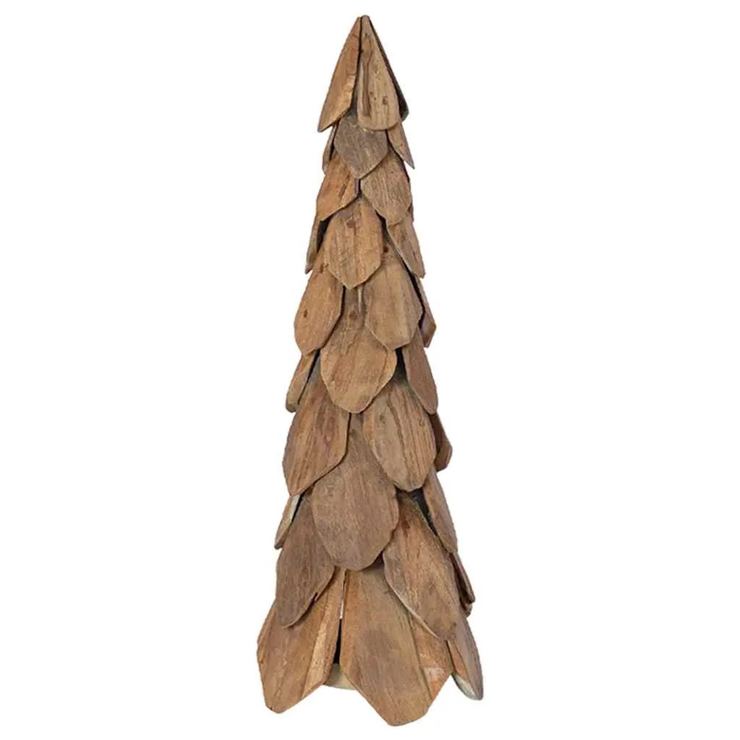 vidaXL Weihnachtsbaum mit Ständer Braun 80 cm Massivholz Teak 42017938