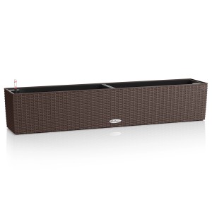 Lechuza Balconera Cottage 100, Mokka, mit Bewässerungssystem. Hängetopf für Balkon.