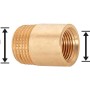 Gewinde-Reduzierstück aus Rotguss, 21 mm (R 1/2) x 14,9 mm (Rp 3/8) für Gewindefittings.