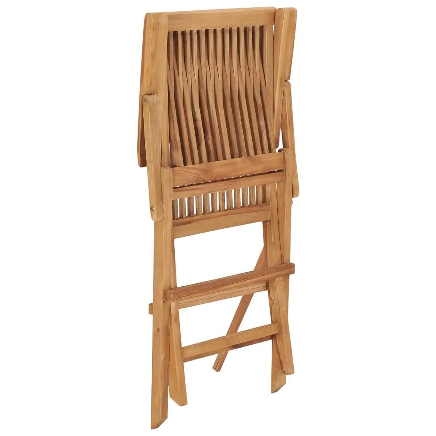 vidaXL Gartenstühle mit Roten Kissen 2 Stk Massivholz Teak 3062508_6