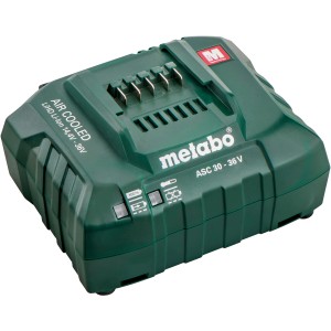 Metabo Ladegerät ASC 30-36 V für Elektrowerkzeug Akkus, Air Cooled Technologie.