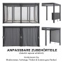 Sunjoy Multi-Pergola Matterhorn mit Zubehör wie Moskitonetz und Vorhängen.