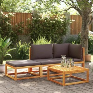 vidaXL Gartensofa mit Kissen 2-Sitzer Holz Akazie & Seil 4008163