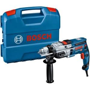 Bosch Professional GSB 20-2 Schlagbohrmaschine mit L-Boxx, Zusatzhandgriff und Schnellspannbohrfutter.