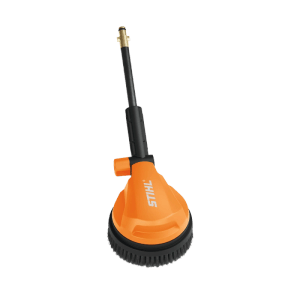 Stihl rotierende Waschbürste für Hochdruckreiniger, orange-grau, mit Bürstenkranz zur schonenden Reinigung.