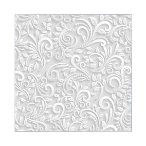 Banjado Schlüsselkasten Glas 30x30cm, weiß mit White Swirl Motiv, 50 Haken.