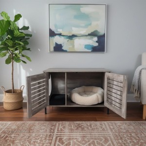 Relaxdays Katzenschrank MDF Holzoptik Abschließbar 50,5 cm x 80 cm x 45 cm 11,7 kg