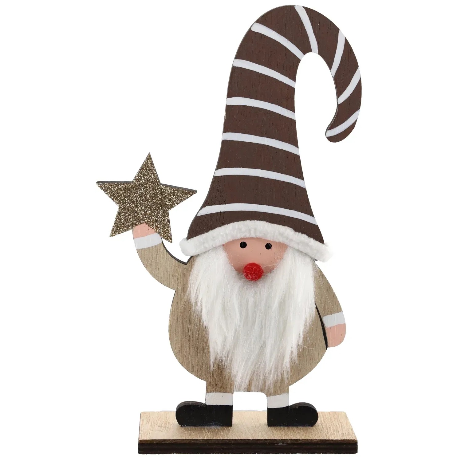 Goldbach Weihnachtswichtel 25cm Weihnachtsdeko Beige Braun Wichtel Weihnachten Deko Wichtel Figuren Stoff Plüsch