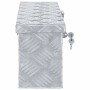 DELUKE Aluminiumbox Mit Deckel Abschließbar Alubox Deichselbox Alu Anhängerbox Werkzeugkiste Transportbox Metallkiste 48,5x14x20cm Silber_3